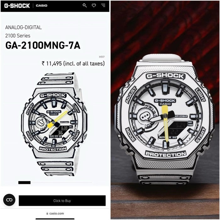 G Shock GA-2100 Manga Edition Watch